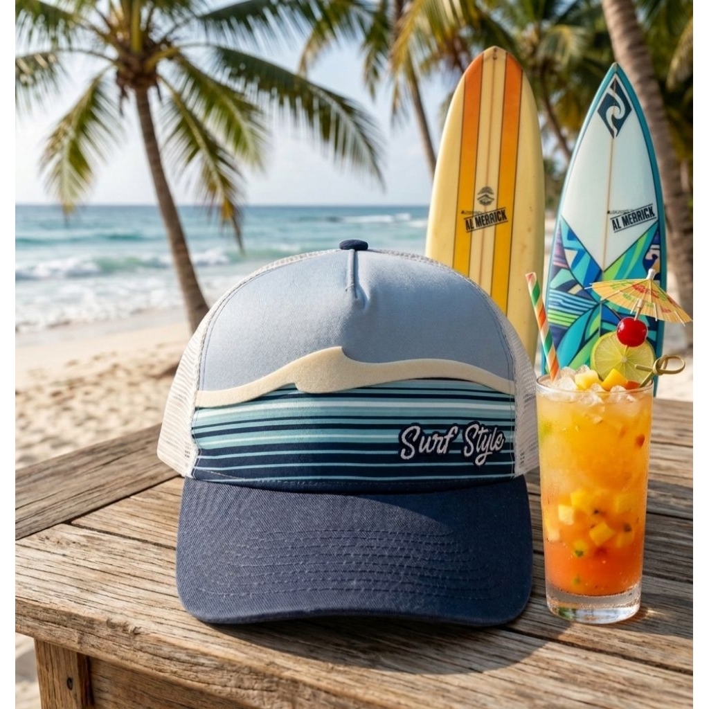 Topi Trucker Surfing The Game Original Second Warna Putih