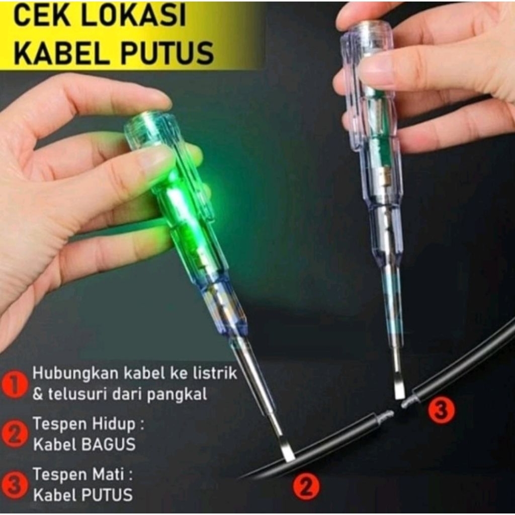Tespen Arus Putus Alat Diteksi Kabel Putus 2 Dual Led(Harga Perpcs)