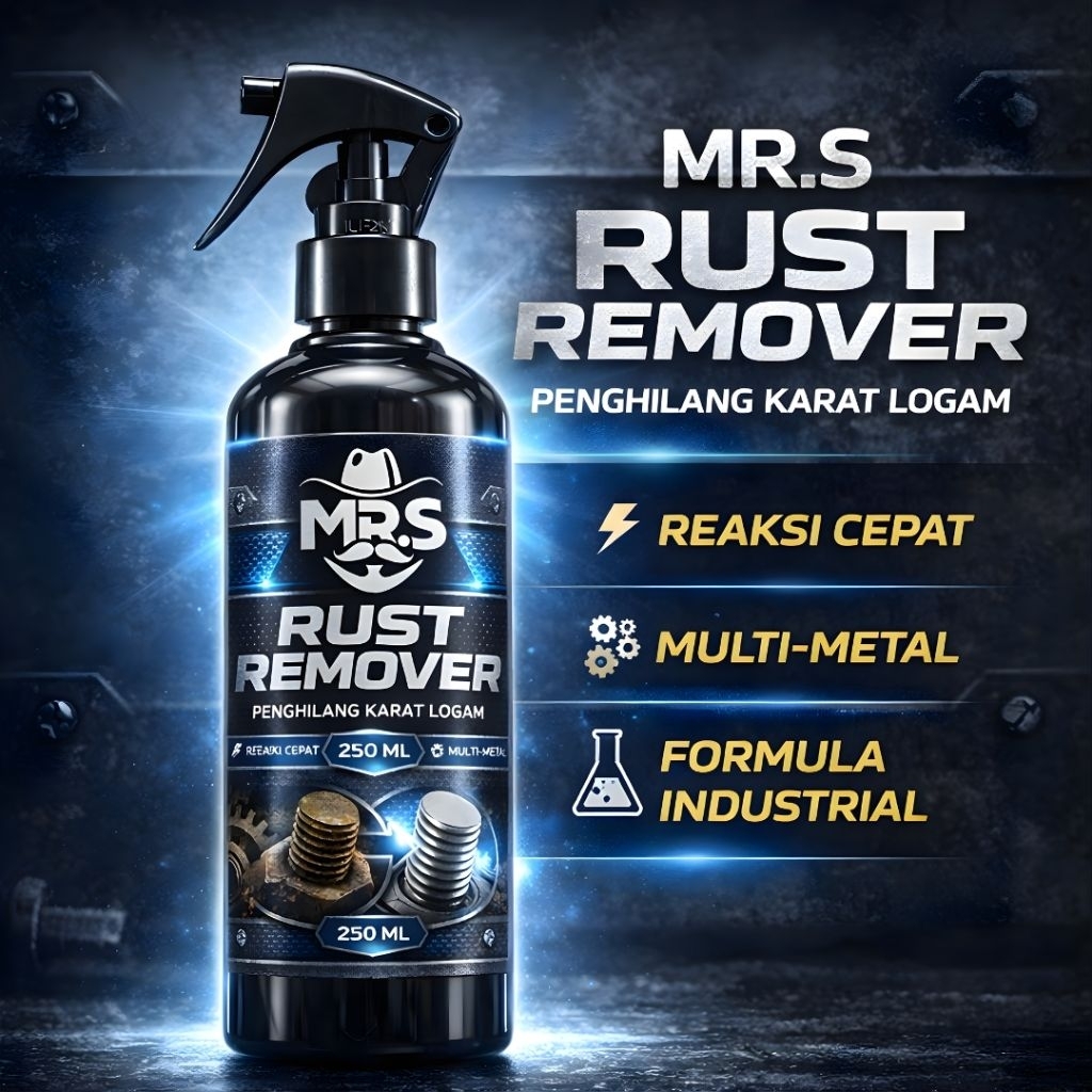 Cairan Penghilang Karat Rust Remover untuk Besi, Baja, dan Logam