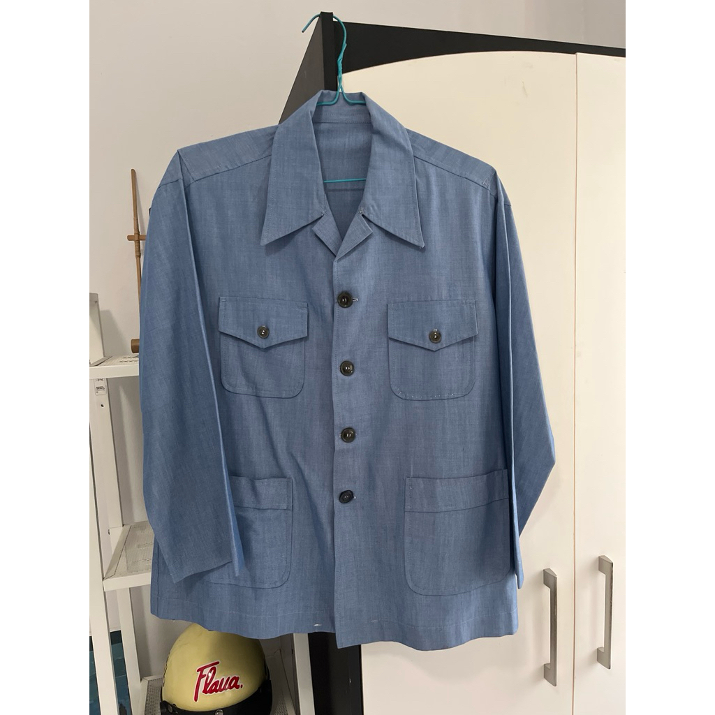 Work Jacket warna biru denim