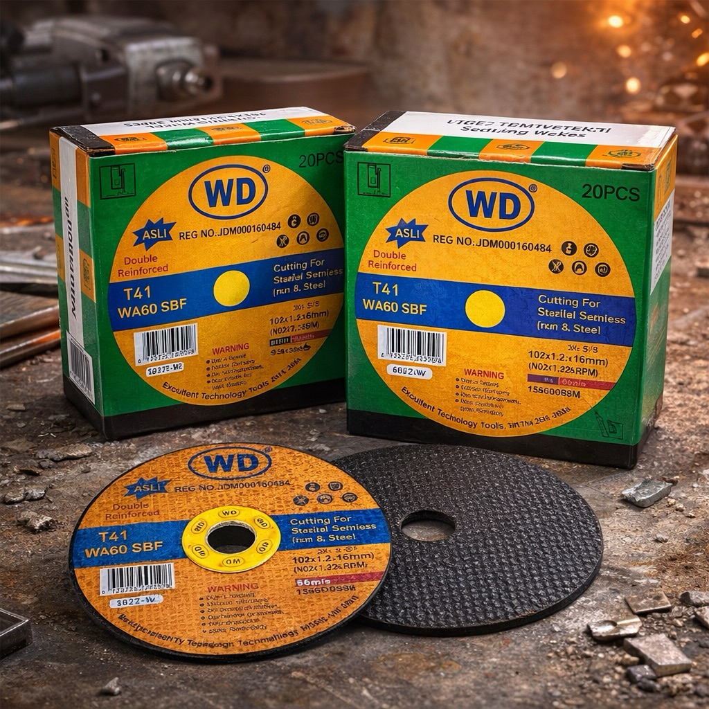 Batu Gerinda Potong Selep Potong WD 4 Inch 1 Box Isi 20 Pcs Cutting Wheel Besi Stainless Murah