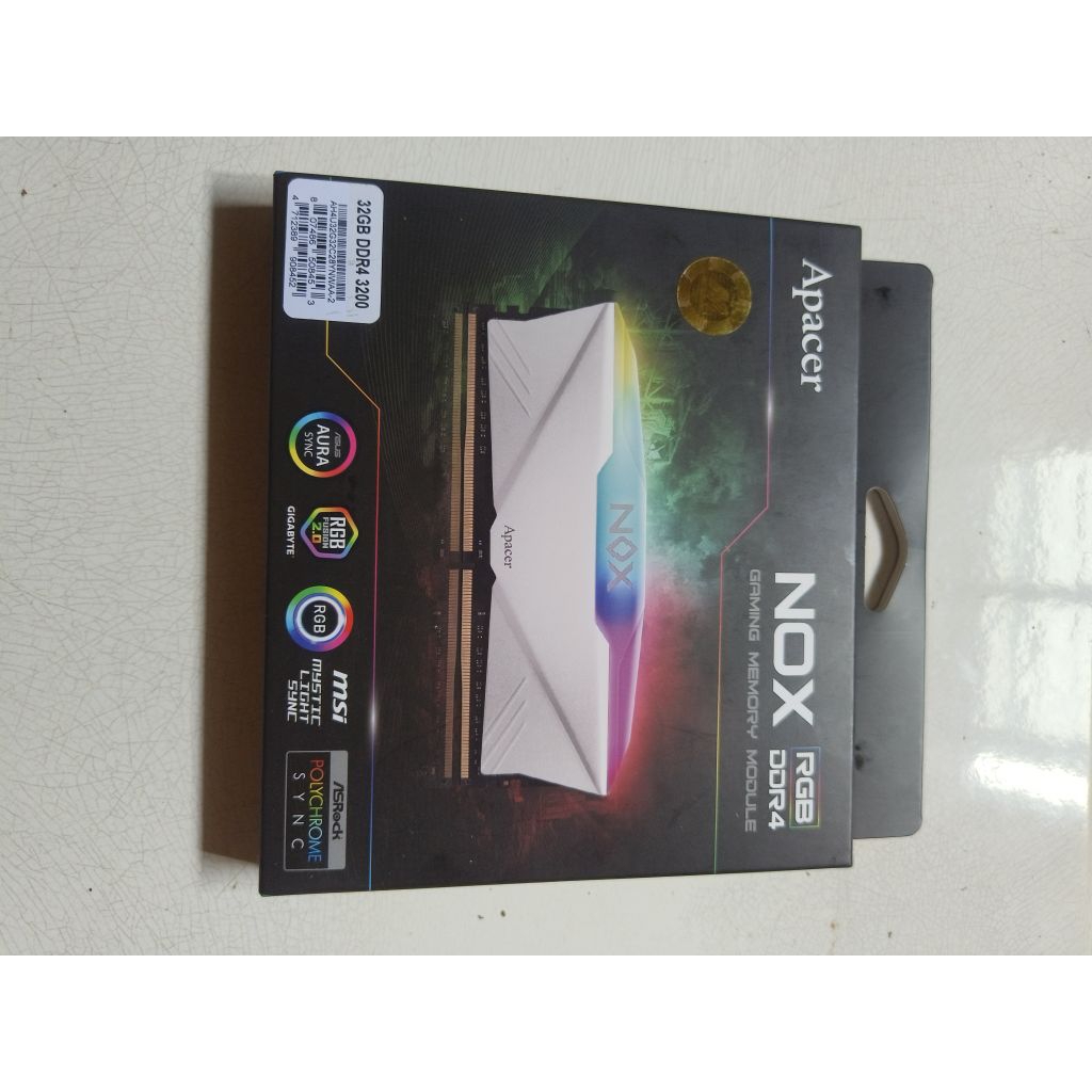 APACER NOX AURA RGB DDR4 32GB 3200MHz WHITE
