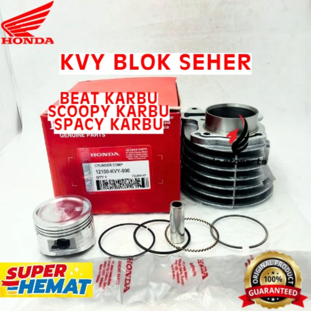 BLOK SEHER ORIGINAL HONDA KODE KVY, BLOK SEHER BEAT KARBU, BLOK SEHER SCOOPY KARBU, BLOK SEHER SPACY