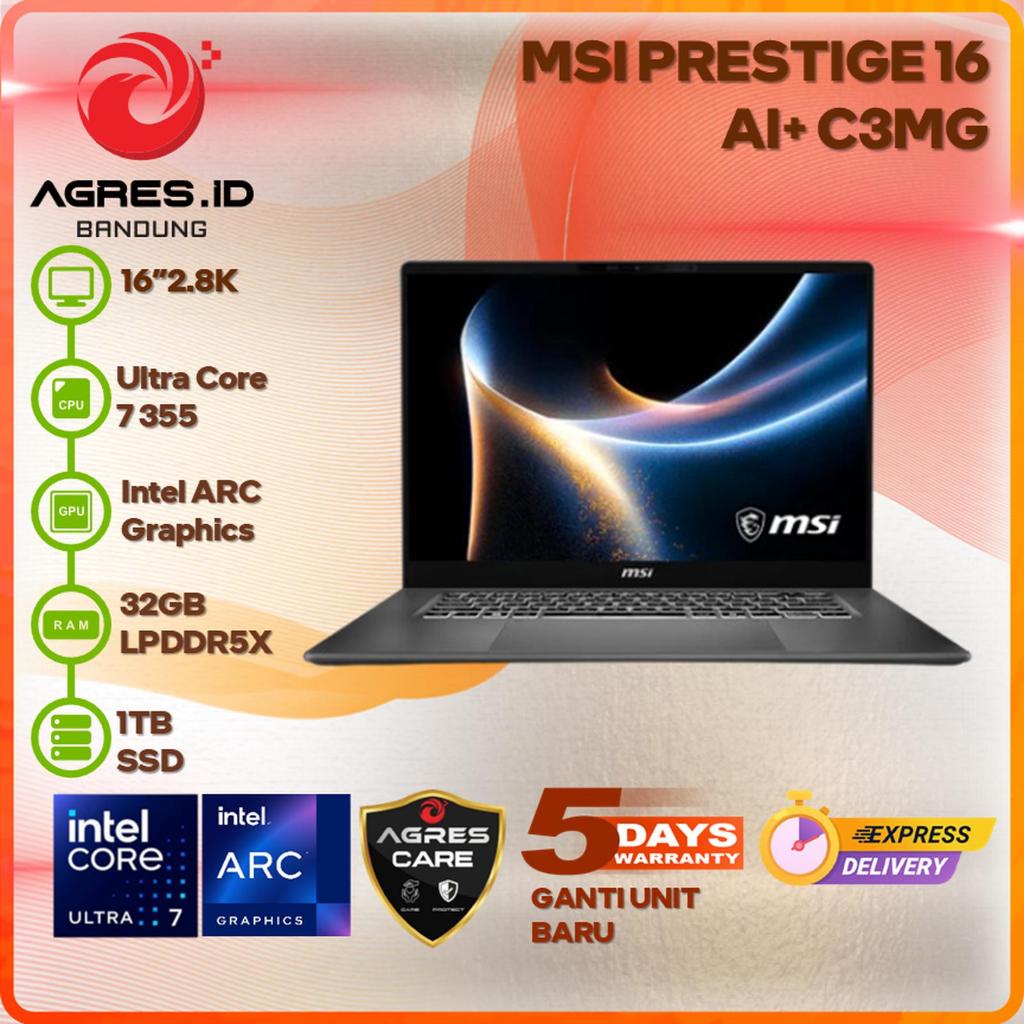 MSI PRESTIGE 16 AI+ ULTRA 7 355 32GB 1TB 16.0 2.8k OLED 120Hz
