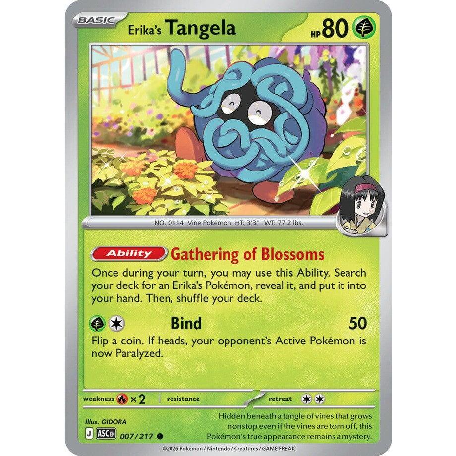 TCG Erika Tangela 007/217 ENGLISH KARTU CARD POKEMON INGGRIS
