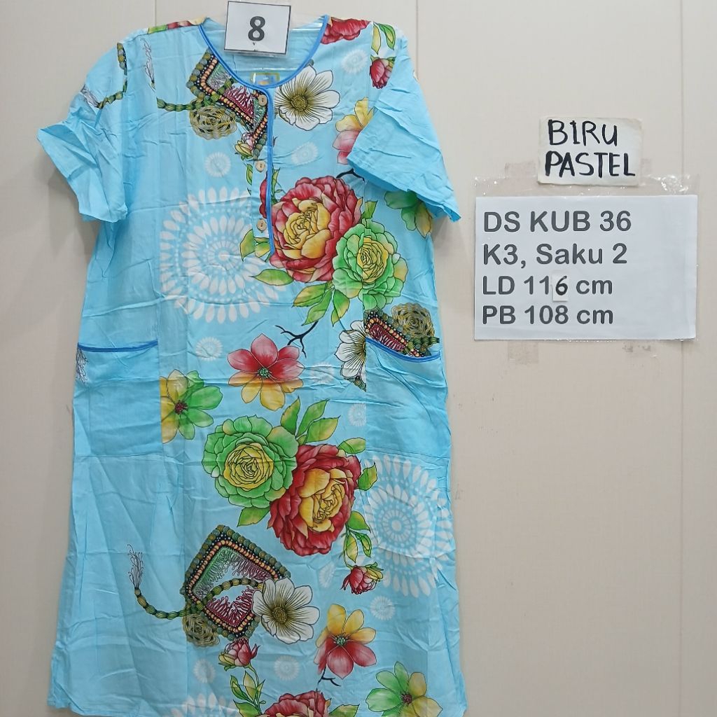 DS KUB 36 Daster batik Kencana ungu asli Label Biru BUSUI