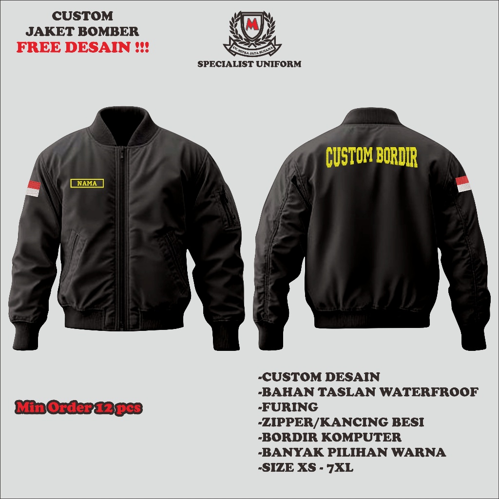 CUSTOM JACKET VARSITY, JAKET BOMBER, JAKET BASEBALL