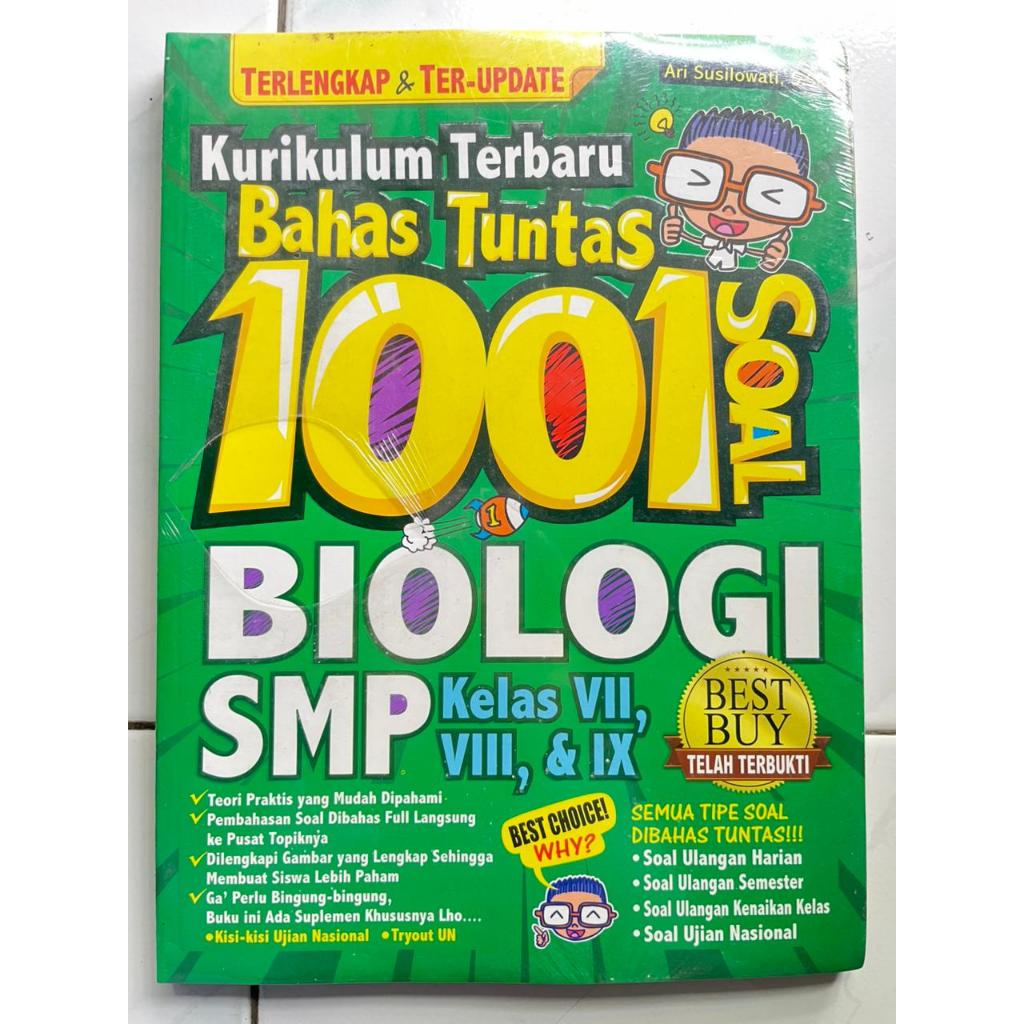 TERLENGKAP & TER - UPDATE Kurikulum Terbaru Bahas Tuntas 1001 SOAL BIOLOGI SMP Kelas VII, VIIII, & I