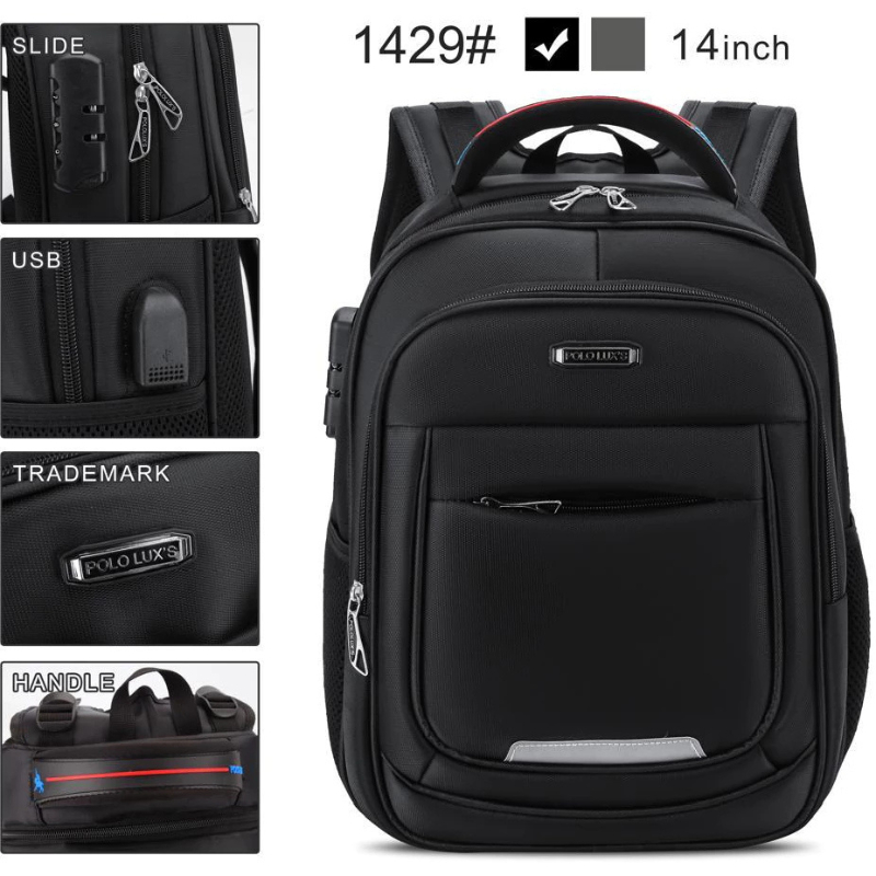 Tas Polo Luxs 14 In Tas Anak Polo Kunci Usb Port Polo Raincoat Import Terlaris