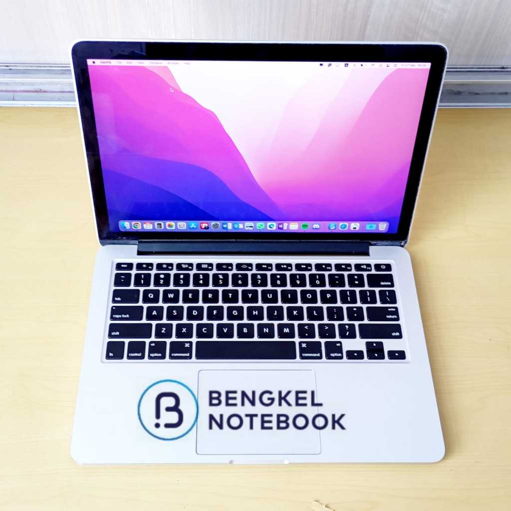 Laptop Macbook Pro Retina A1502 13" 2015 Core i5 2.7Ghz MacOS Monterey SSD 256GB Ram 8GB Charger Ada