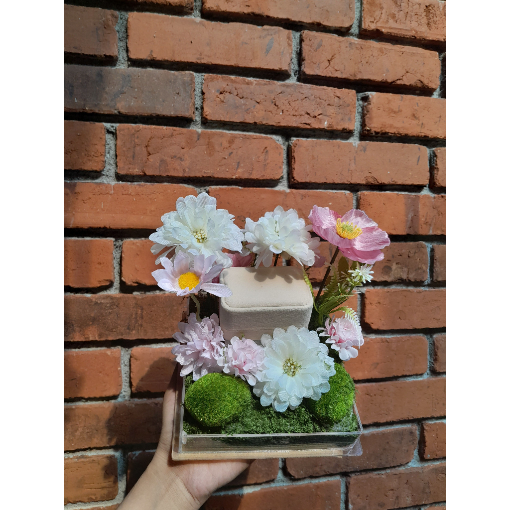 Svarbiee - Akrilik box gardem / kotak cincin akrilik garden taman custom
