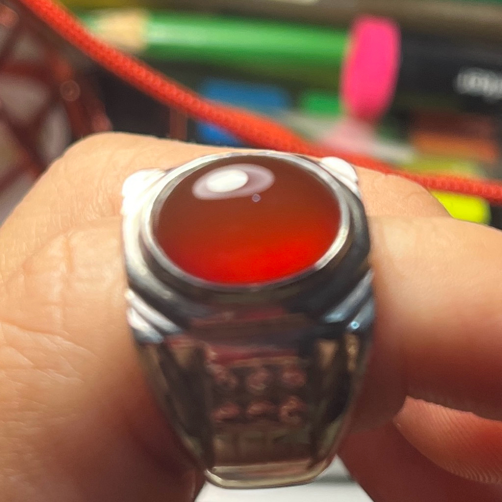 Natural Chalsedony Bacan Obi Merah Red batu akik