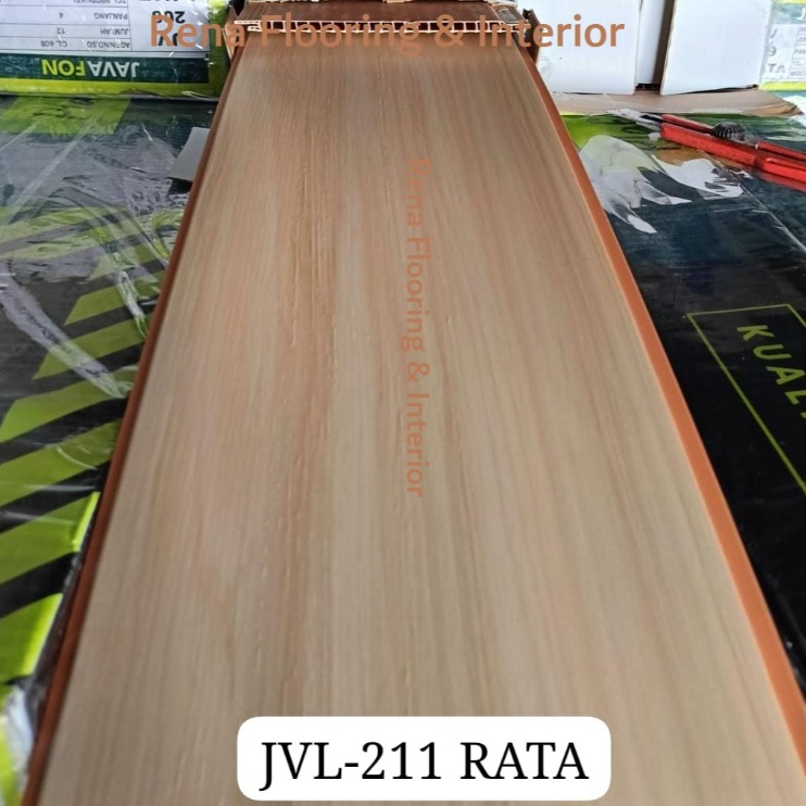 Plafon PVC JAVAFON LAMINATED series harga 1 lbr panjang 4mtr lebar 20cm (finish matte/warna doff)