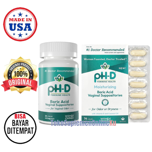 pH-D Feminine Health, Boric Acid Vaginal Suppositories, 600 mg, 24 counts & 14 counts | Vaginal Odor