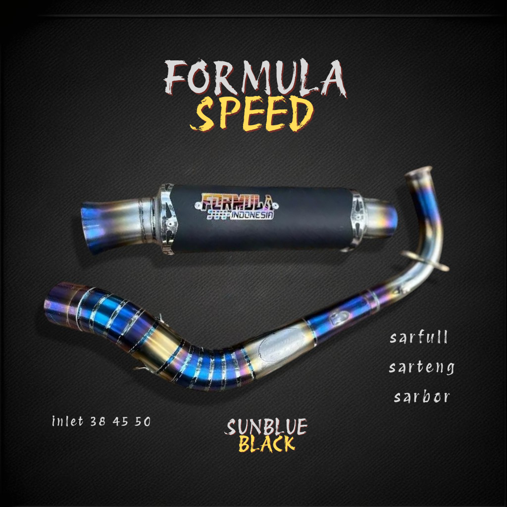 Knalpot Racing Original Formula Speed Indonesia Non Samlong Sunblue Black Series Pnp All MaticFulset