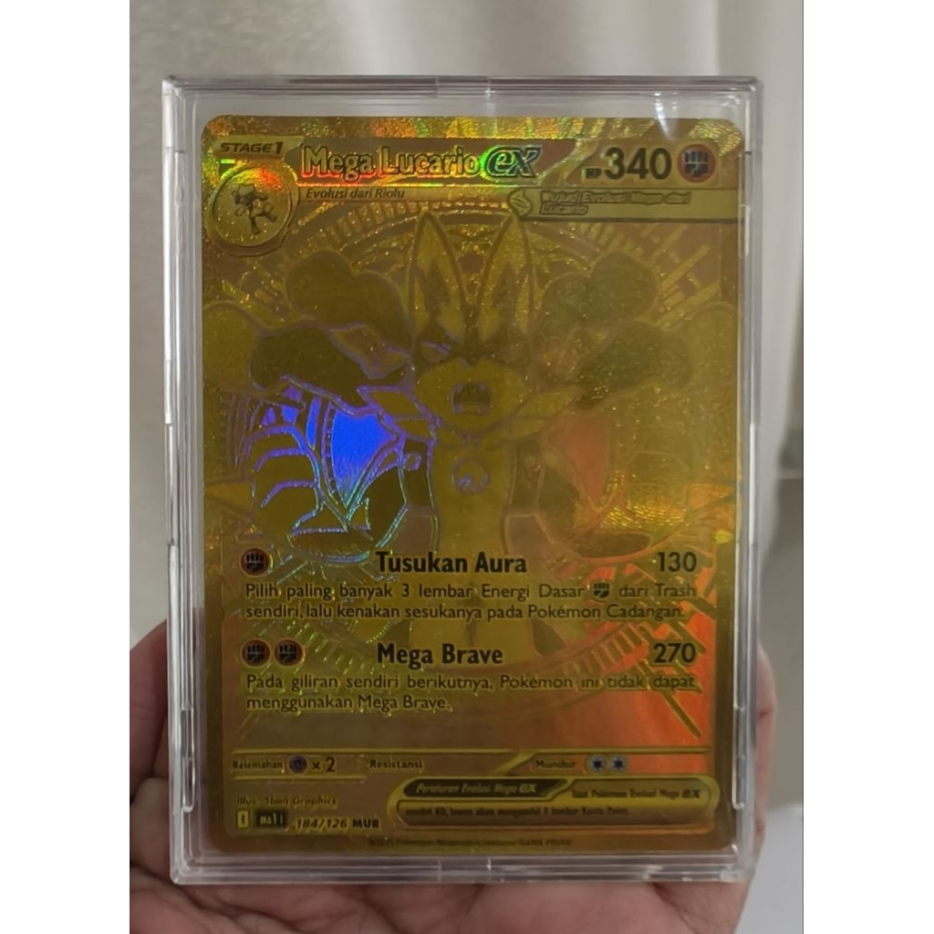 Pokemon Card MUR Mega Lucario EX Gold