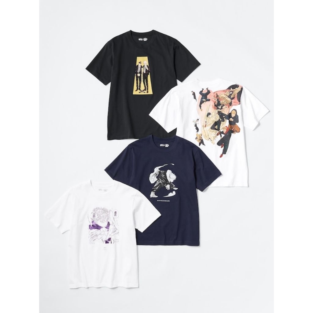 UNIQLO Kaos UT Jujutsu Kaisen Lengan Pendek Manga Shueisha Tshirt Original Jastip
