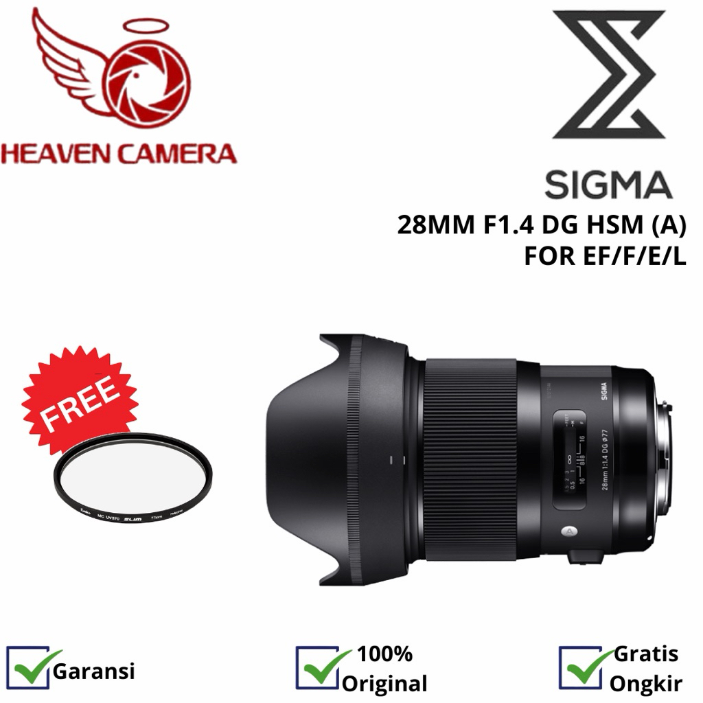Sigma 28mm F1.4 DG HSM Art Lens / Lensa Sigma 28mm F1.4