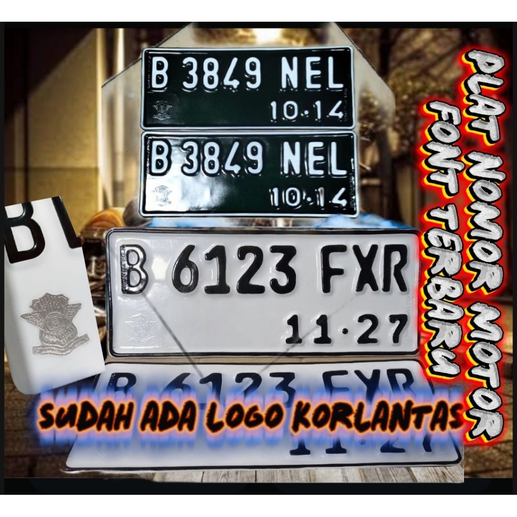 plat motor standar