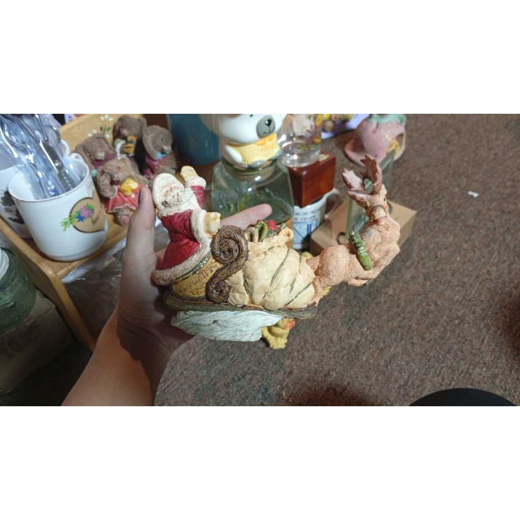 figurine santa  dan rusa terbang 860903M