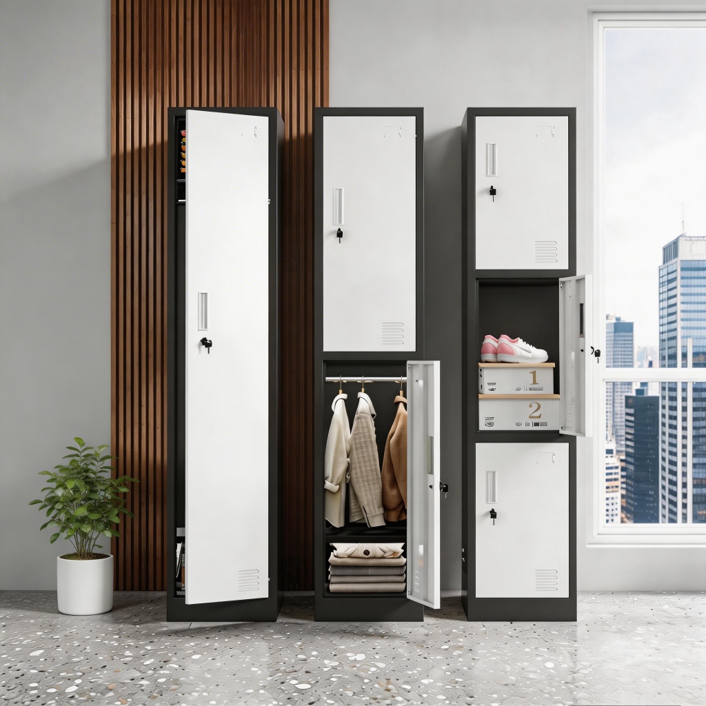 Lemari Loker Besi 1-6 Pintu  Lemari Arsip Serbaguna Kantor Loker Lemari Baju Logam