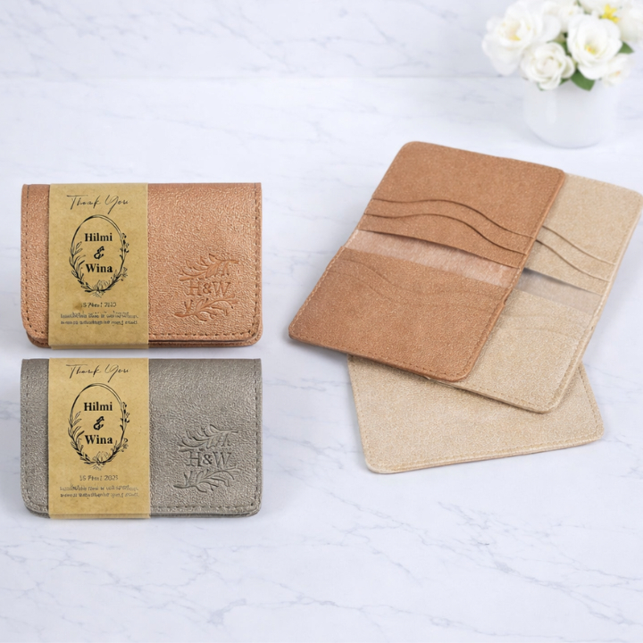 Souvenir Premium DOMPET CARD HOLDER B 6 Slot Elegan Untuk Wedding, Acara Kantor dan Kado Ulang Tahun