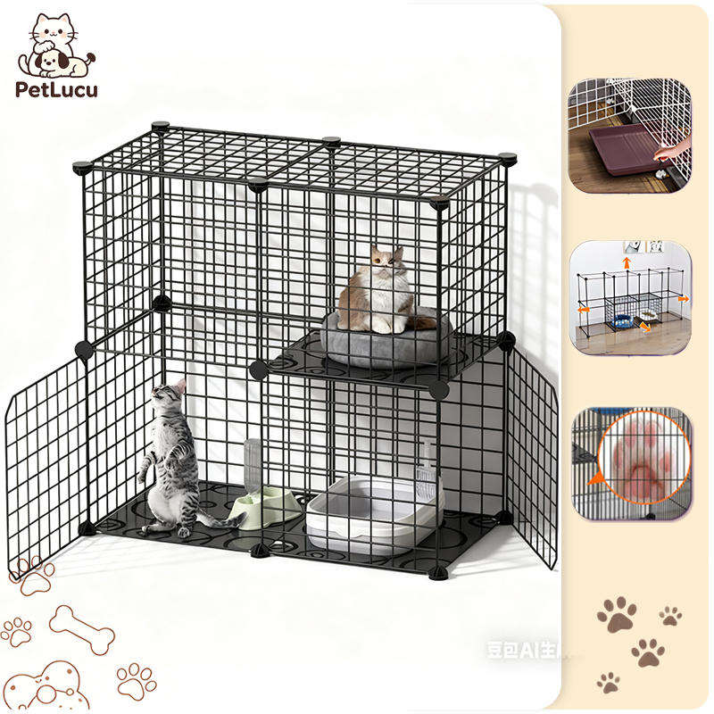 Kandang Kucing Tingkat Pagar Kucing Tinggi Kandang Kucing Kandang Hewan.