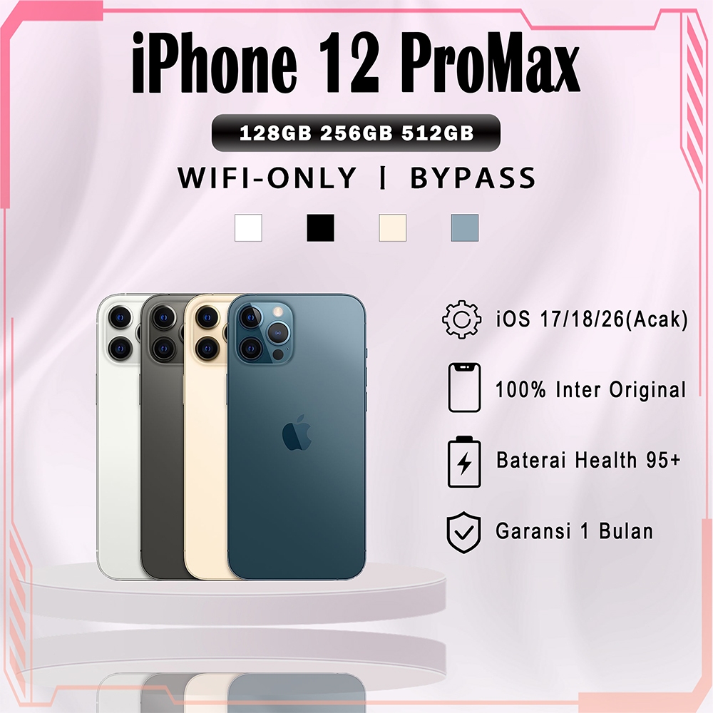 iPhone 12 ProMax 128/256/512GB SECOND Inter 100% ORIGINAL, Good Condisi BARANG READY INDONESIA, Buru