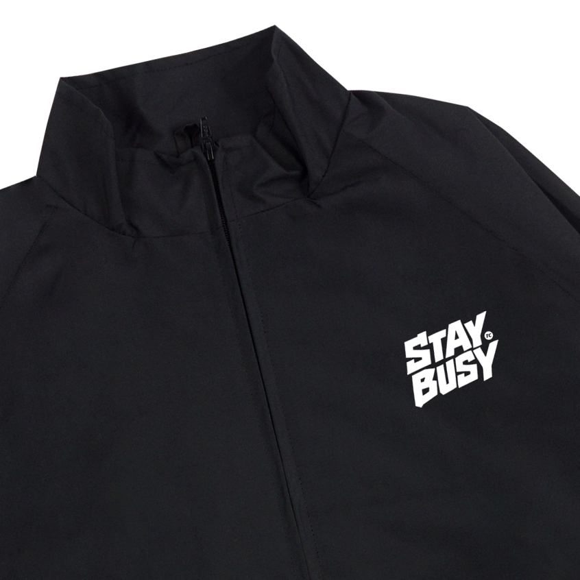 Troy Company Jacket Tracktop Full Black Stay Busy TC - Jaket Tracktop Full Hitam JTT 3578