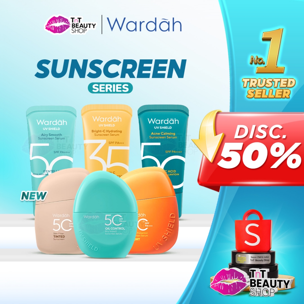 WARDAH Sun Screen SERIES - UV Shield Aqua Fresh Essence | SPF 50 PA++++ sunscreen | TnT Beauty Shop