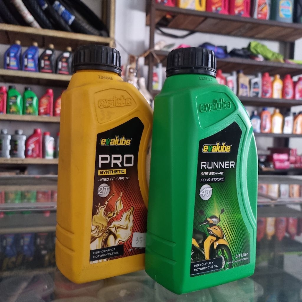 Oli Motor 4T Evalube 800ml dan Evalube Pro 700ml - Veltec Teknologi, Performa Stabil, Hemat BBM
