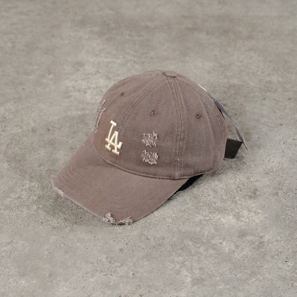 Topi MLB LA CREAM BROWN DISTRESSED CAP 100% ORIGINAL - OS ADJUST