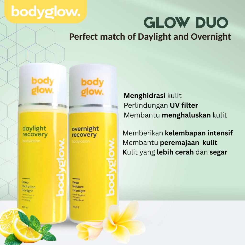 Lotion Super Dosting Lotion Siang + Malam Isi 2 Botol Body Glow Dosting