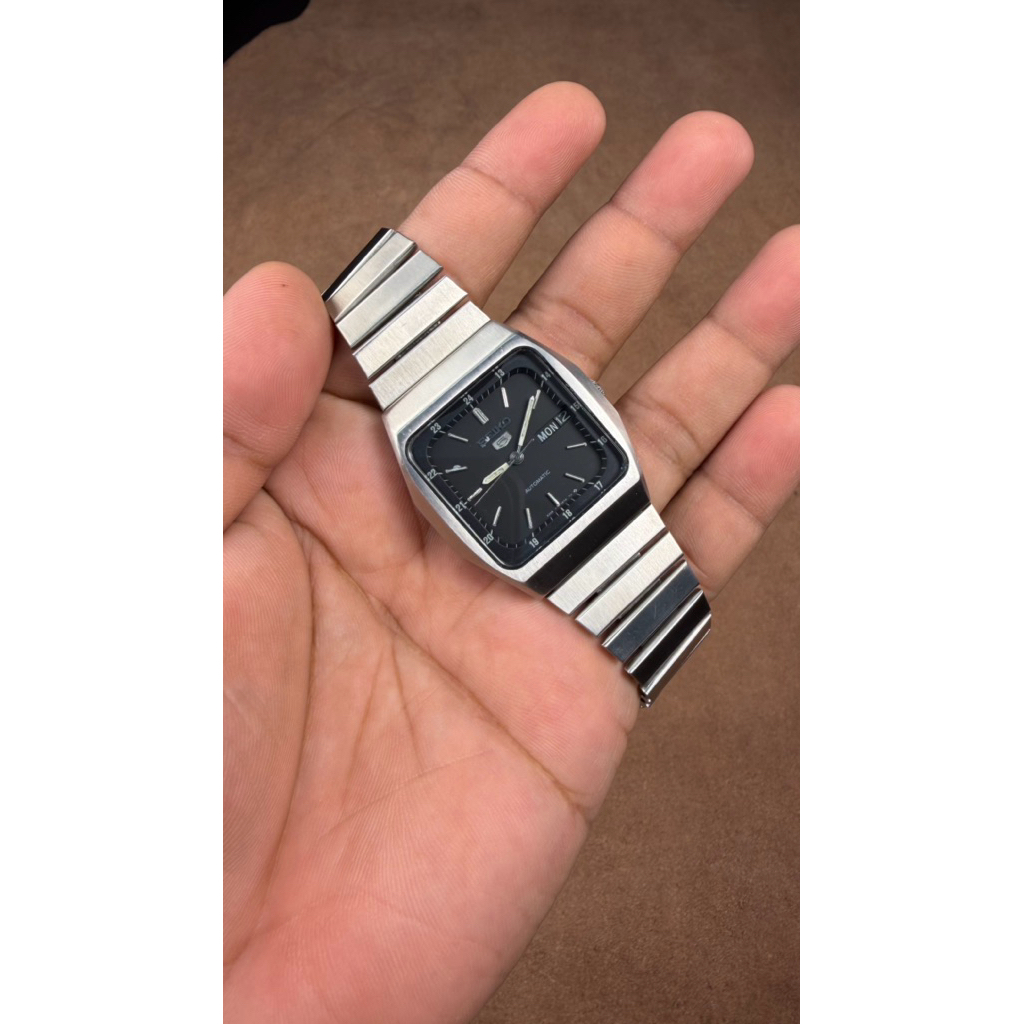 JAM TANGAN PRIA SEIKO 5 AUTOMATIC 6309 585A TV MILITARY DIAL MODEL JAPAN