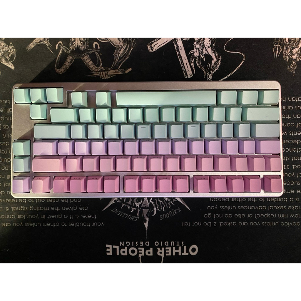 keycaps leobog hi75 bubblegum sideprint