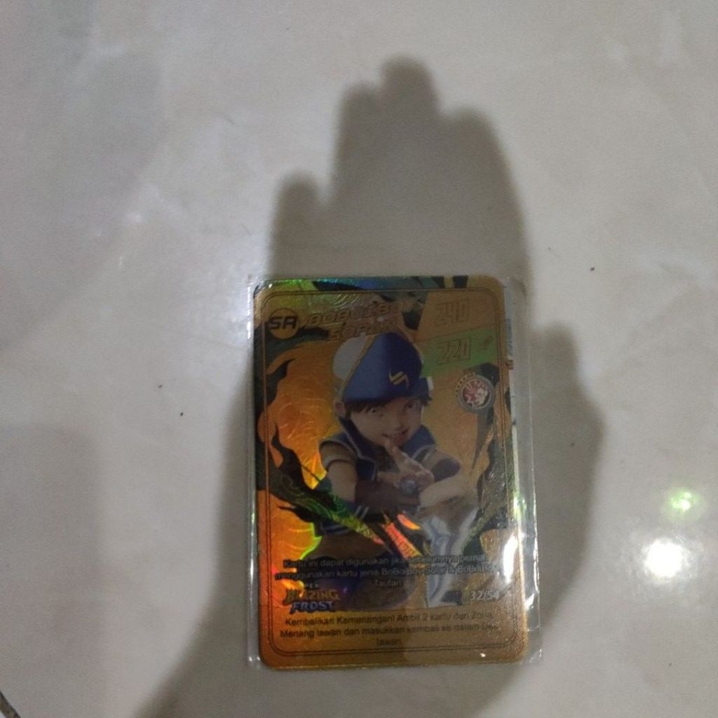 kartu BoBoiBoy pek blazing frost satuan