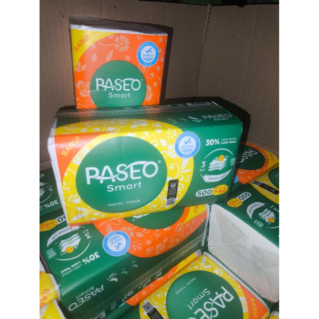 Tissue Paseo Smart Facial 540 Fly 3 Fly/Sheet