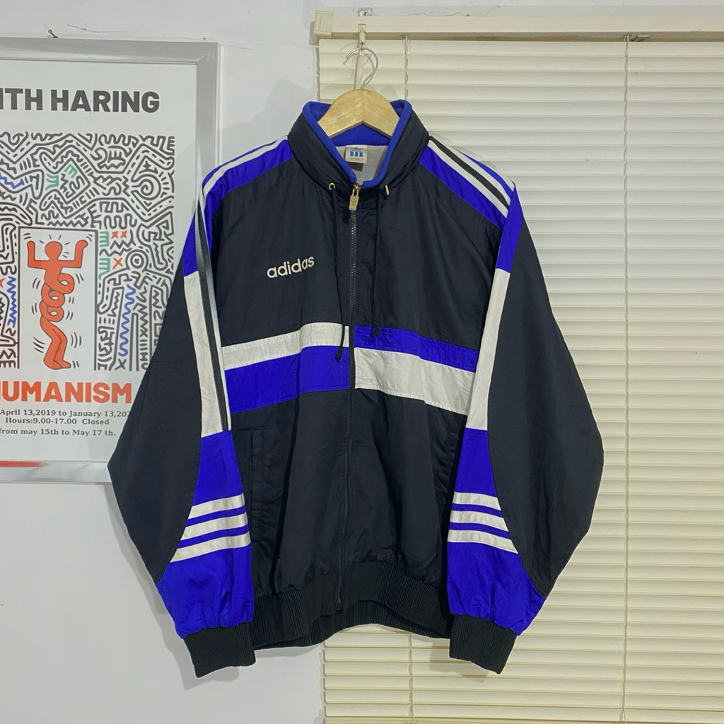 Jaket Vintage Rare Adidas Descente Colorblock Windbreaker Jacket