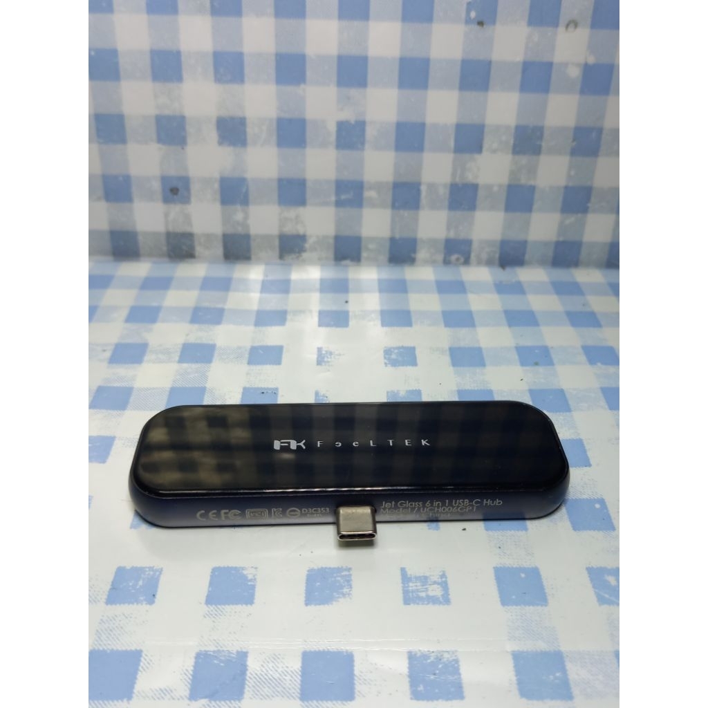 USB HUB FEELTEK JET GLASS 6 USB C_UNIT NORMAL GARANSI