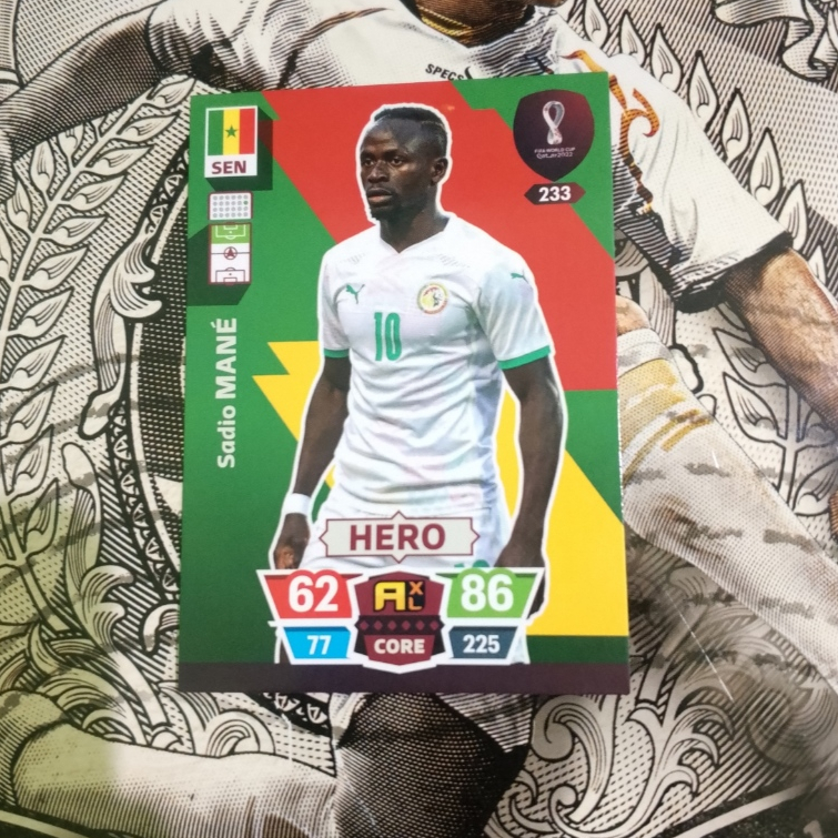Kartu Bola Sadio Mane Senegal 2022 Panini Adrenalyn XL World Cup Qatar Card
