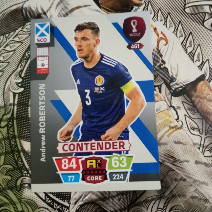 Kartu Bola Andrew Robertson Scotland 2022 Panini Adrenalyn XL World Cup Qatar Card
