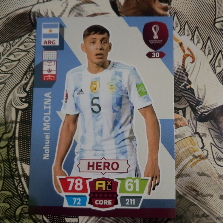 Kartu Bola Molina Argentina 2022 Panini Adrenalyn XL World Cup Qatar Card