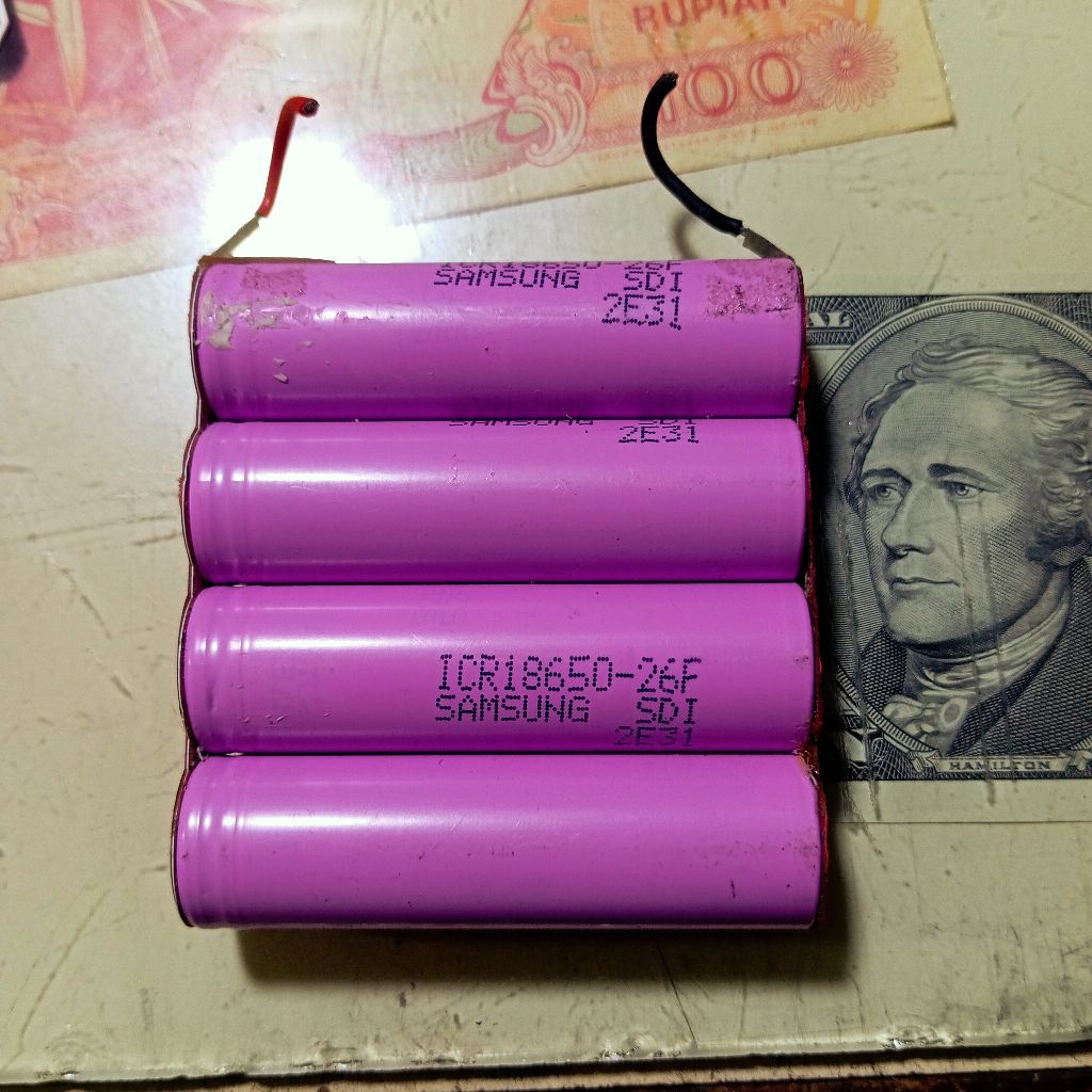 baterai ICR18650-26F. 2600 mAh