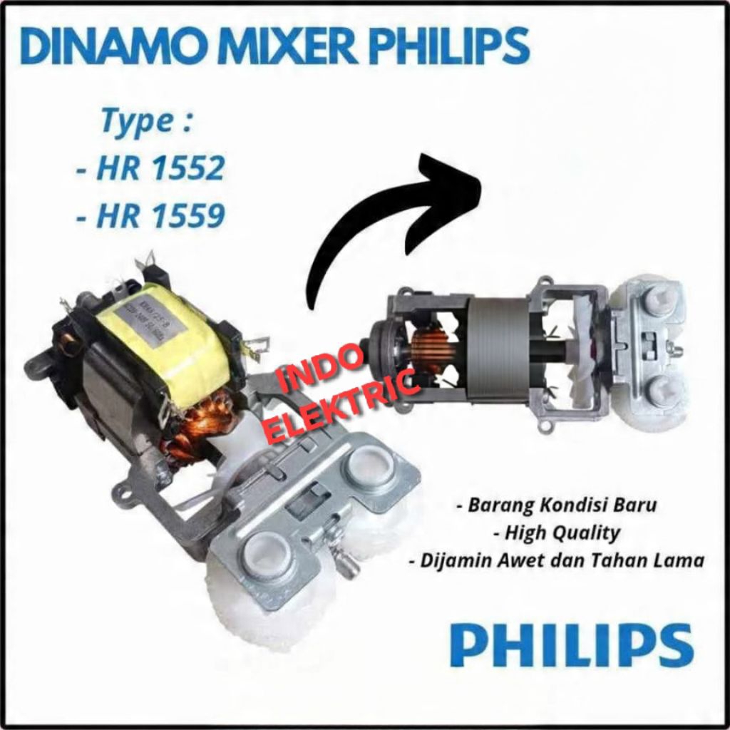 Dinamo Mixer Philips HR1552 HR1559 Original