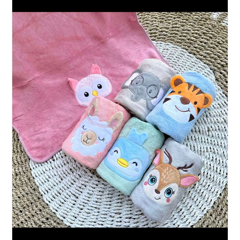 Handuk Bayi dan Anak Motif Animal Handuk Anak Microfiber Bayi 50x100 Karakter Handuk Bayi Lahir Souv