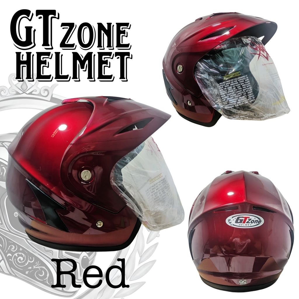 Helm Half Face GT Zone Solid - SNI | Free Extra Packing