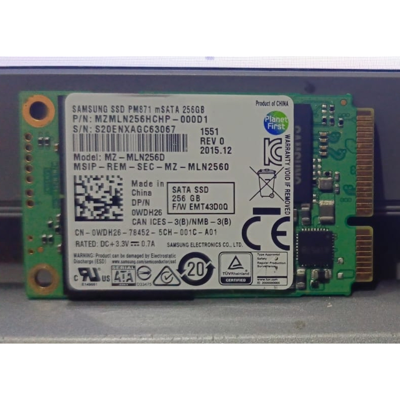 ssd mSata samsung 256gb