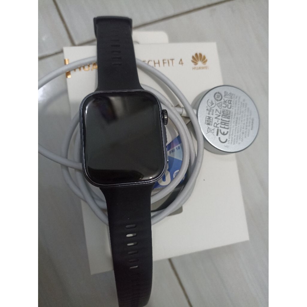 jam bekas second smart watch huawei watch fit 4 hitam garansi resmi