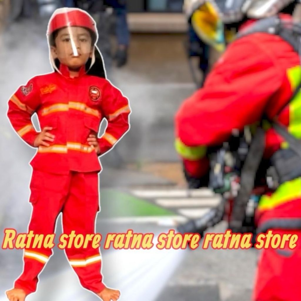 Baju/Kostum Profesi Anak DAMKAR/PEMADAM KEBAKARAN PAUD, TK, SD / BAJU PMK ANAK PAUD, TK, SD