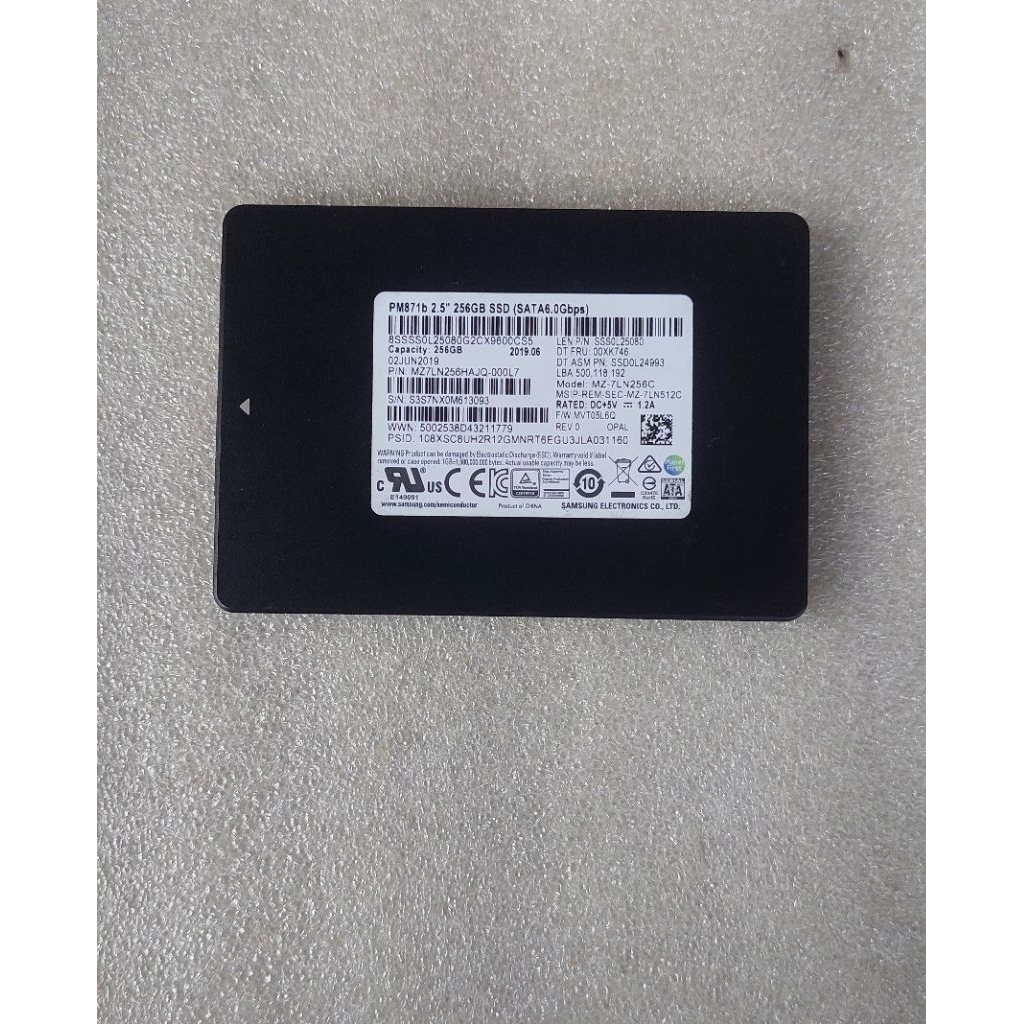 SSD SATA 256GB SAMSUNG Original